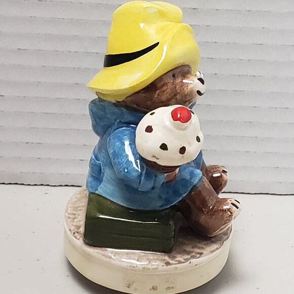 Paddington Bear With Ice Cream Cone Musical Figurine Schmid 1981 - Picture 8 of 14